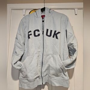 Vintage Frech Connection "FCUK," full zip hoodie size xxl